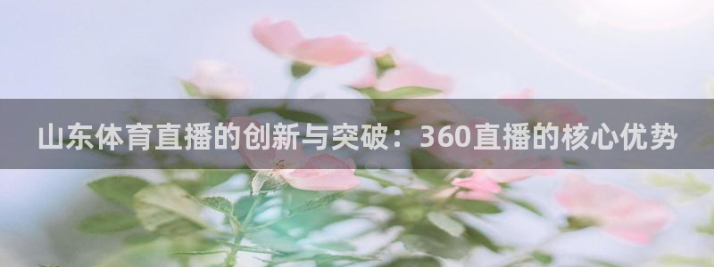 9255tv直播无插件nba：山东体育直播的创新与突破：360直播的核心优势